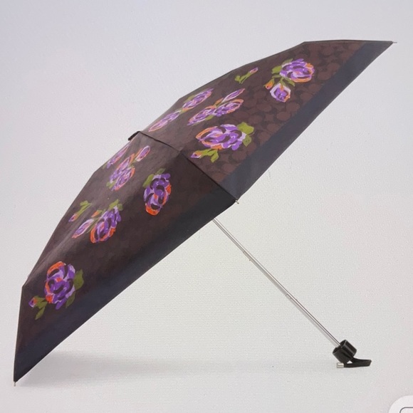 ☔️ COACH MINI UMBRELLA IN SIGNATURE ROSE PRINT ☔️ - Picture 6 of 16